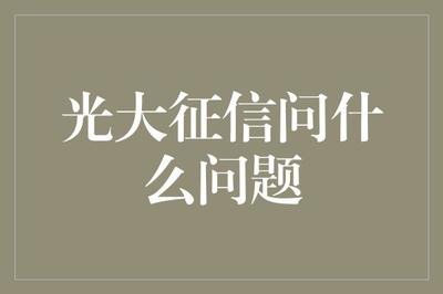 光大征信究竟在问什么？—— 深度解析企业信用调查与评估的核心维度